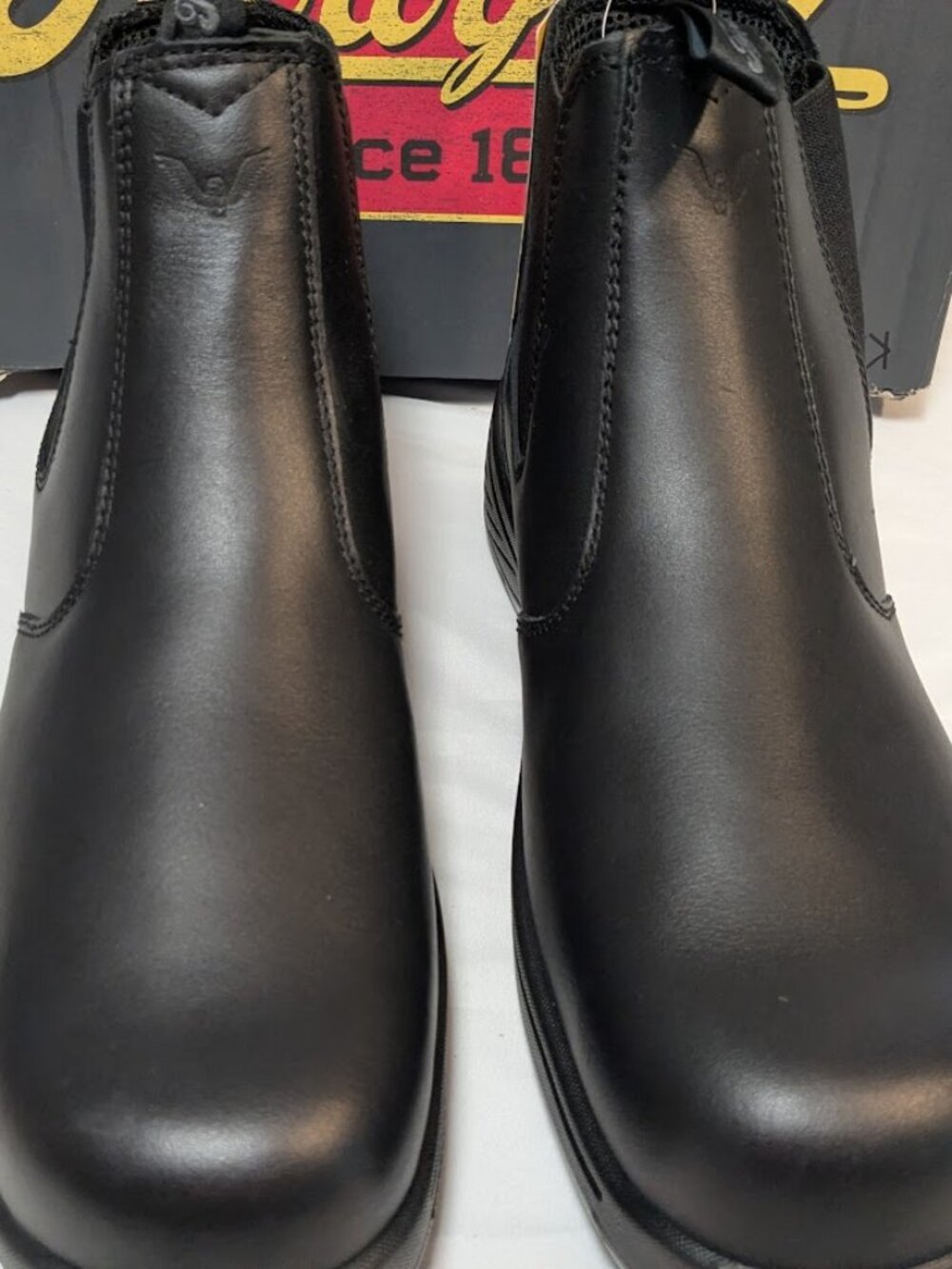 ✨MEN'S 9-WIDE THOROGOOD 804-6134 6" QUICK RELEASE COMPOSITE TOE BOOTS BLACK
